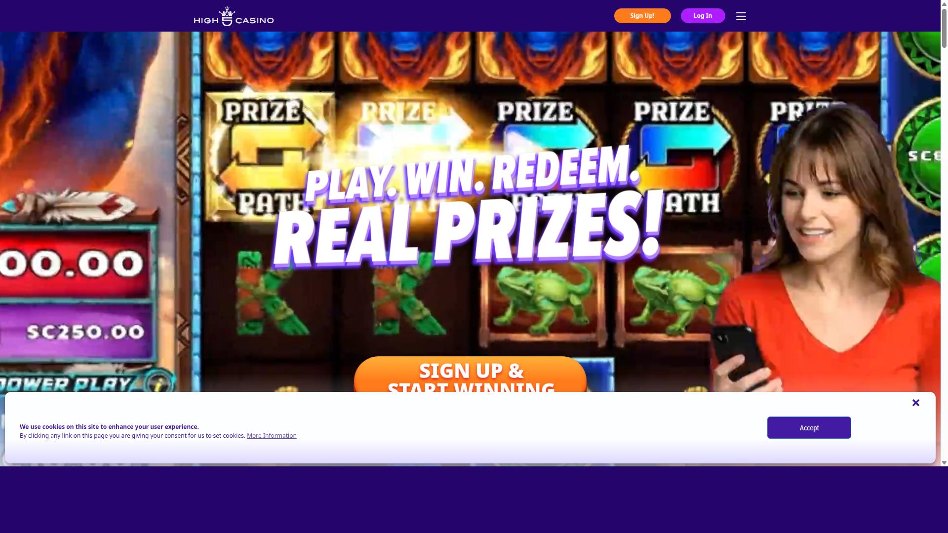 High 5 Casino website